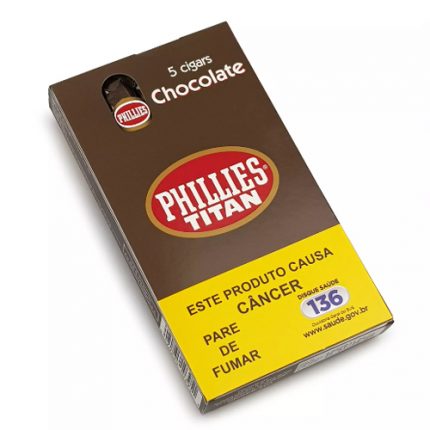 Charuto Phillies Titan Chocolate Maço com 5