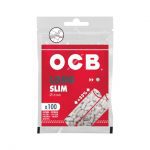 Embalagem do Filtro Long Slim OCB 6mm com 100 unidades em destaque.