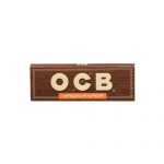 Papel de Seda OCB Brown 1¼: papel natural e não branqueado com queima lenta e acabamento marrom ecológico.