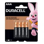 Pilha Duracell Palito AAA Cartela c/4