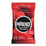 Preservativo Prudence Morango Pacote c/3