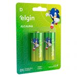 Pilha Elgin Alcalina Grande D