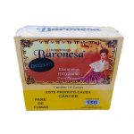 Caixa de Charutinho Baronesa Chocolate com 50 unidades: charutos com piteira e aroma intenso de chocolate.