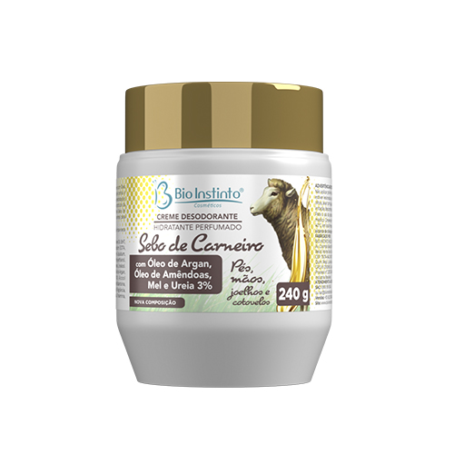 SEBO-DE-CARNEIRO-COM-OLEO-DE-ARGAN-240G Creme Sebo de Carneiro com Óleo de Argan 240g