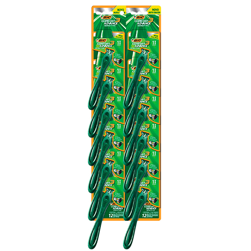 10498-BIC-COMFORT-3-SENSITIVE-VERDE-12X1 Aparelho de Barbear Bic Comfort 3 Sensitive Cartela c/12 - Imagem 1