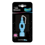 Vela de Aniversário Azul Número 0