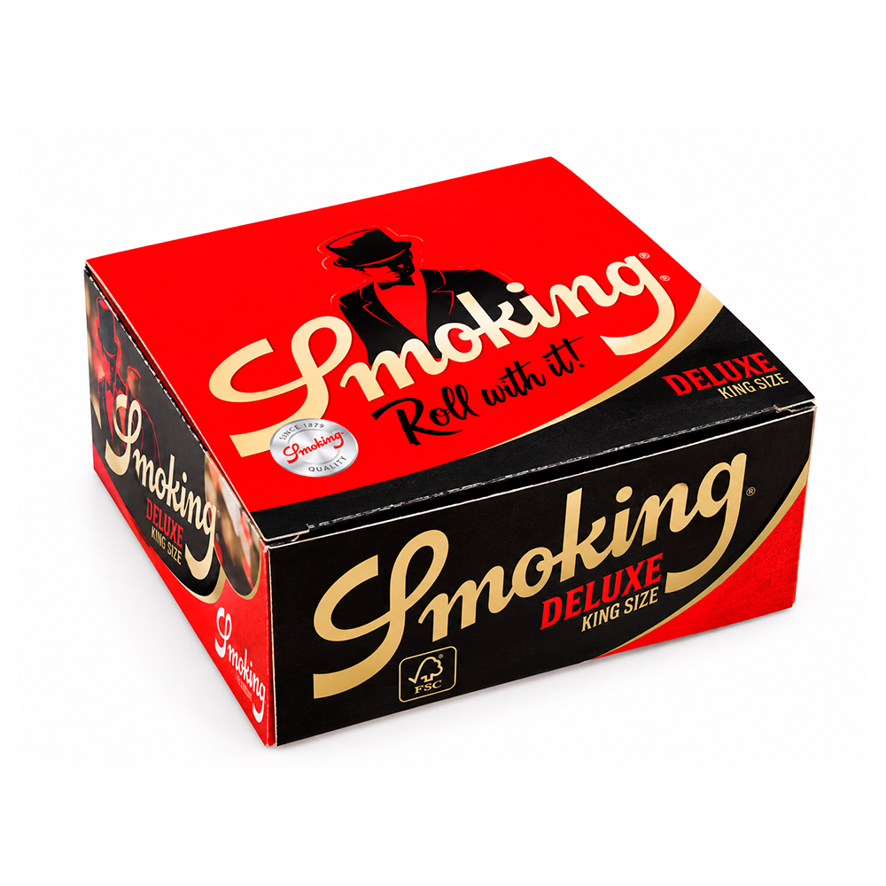 10223-PAPEL-SMOKING-KING-SIZE-DE-LUXE-DISPLAY Papel de Seda Smoking King Size de Luxe Display com 50 - Imagem 1