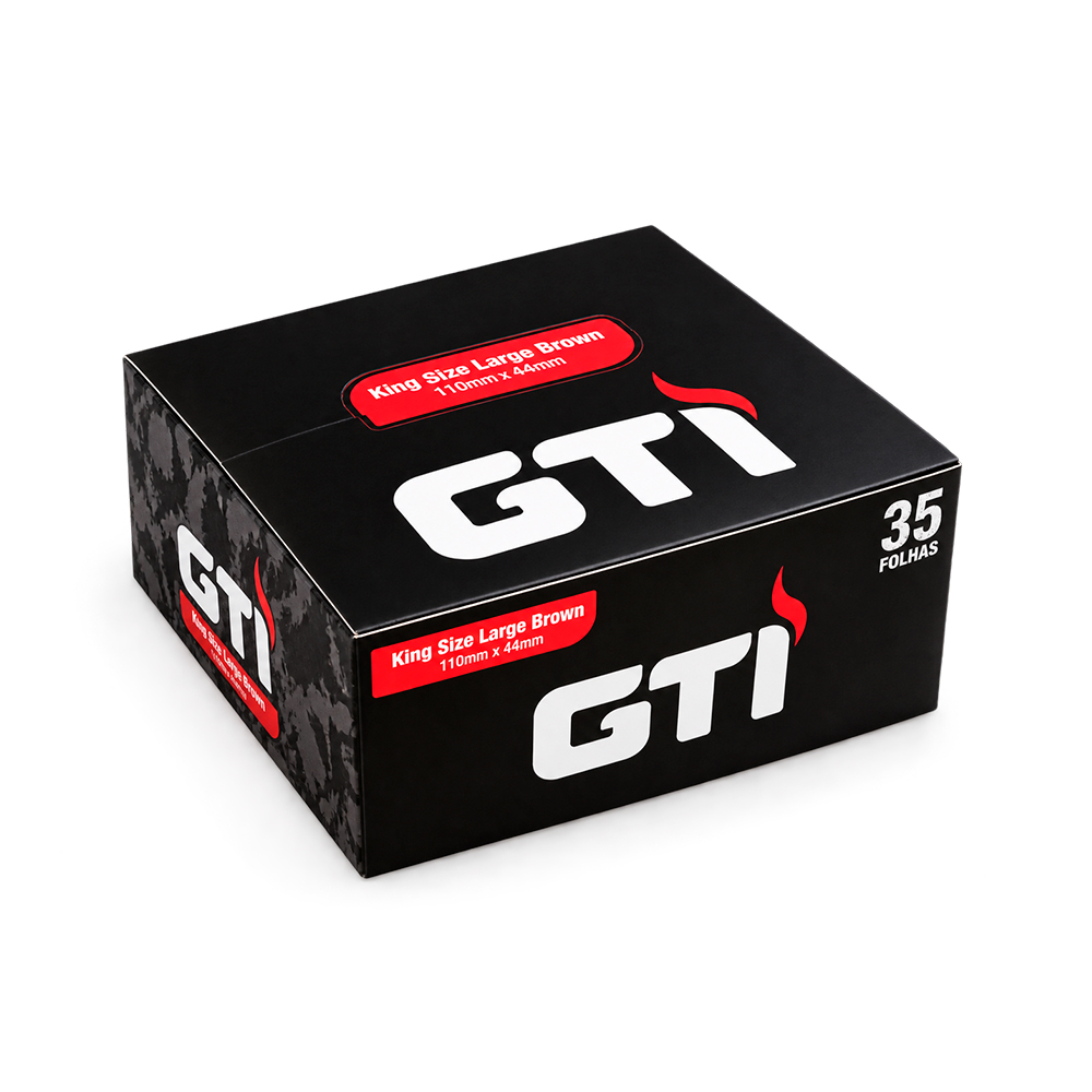 13552-PAPEL-GTI-KING-SIZE-LARGE-BROWN-DISPLAY-2 Papel de Seda GTI King Size Large Brown Display c/50 - Imagem 1